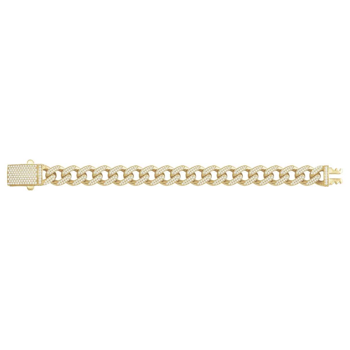 Solid gold curb bracelet, 23.95 g — shown square on a plain background.