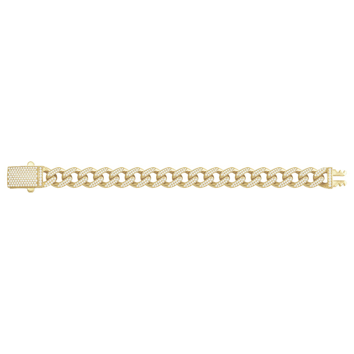 Solid gold curb bracelet, 23.95 g — shown square on a plain background.