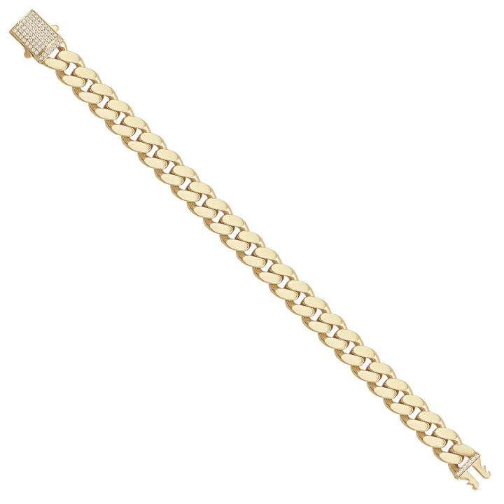 Solid gold curb bracelet, 17.80 g — shown at an angle across the frame.