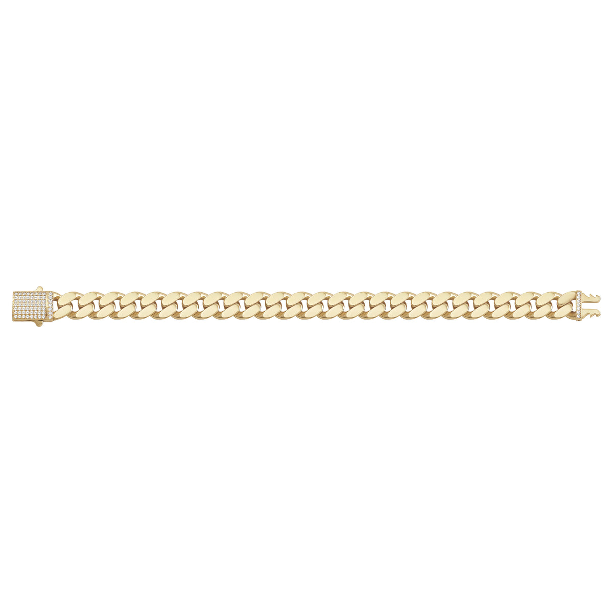 Solid gold curb bracelet, 17.80 g — shown square on a plain background.