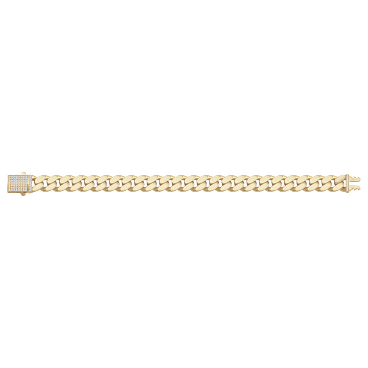Solid gold curb bracelet, 17.80 g — shown square on a plain background.