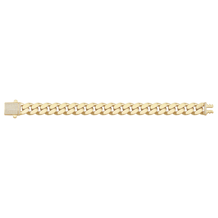 Solid gold curb bracelet, 27.50 g — shown square on a plain background.