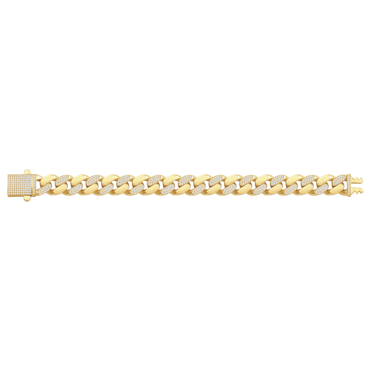 Solid gold curb bracelet, 29.95 g — shown square on a plain background.