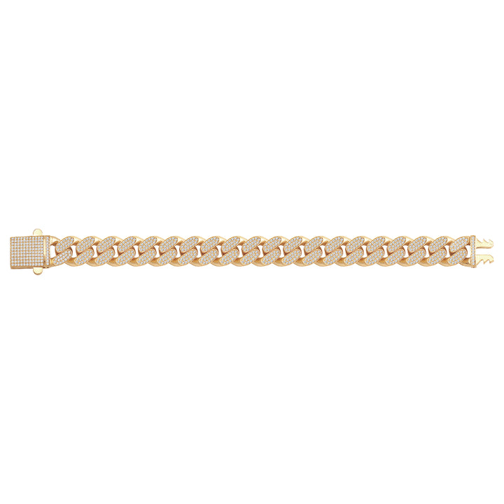 Solid gold curb bracelet, 34.00 g — shown square on a plain background.