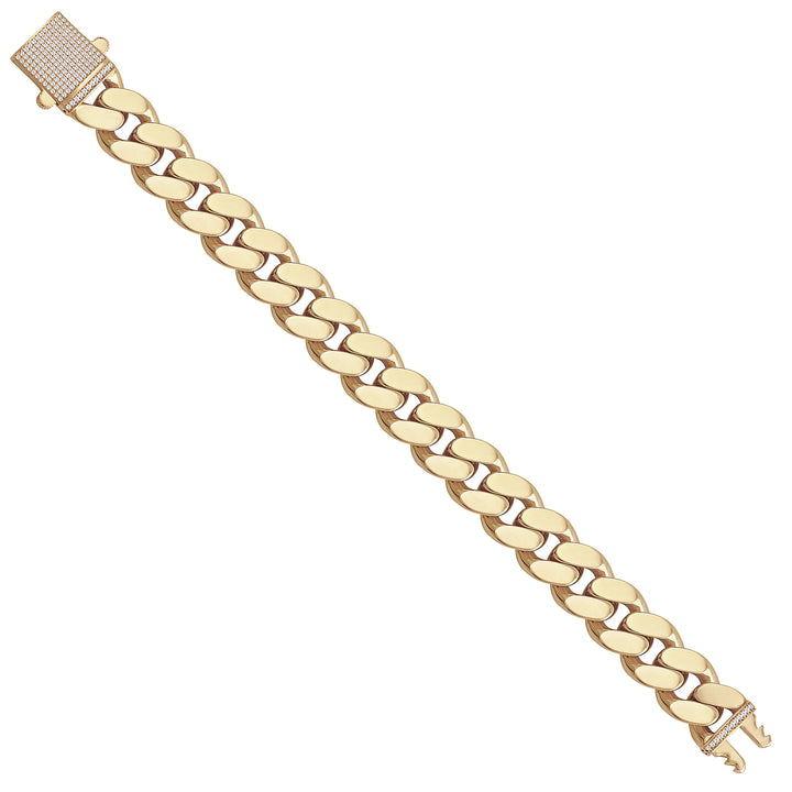 Solid gold curb bracelet, 36.00 g — shown at an angle across the frame.