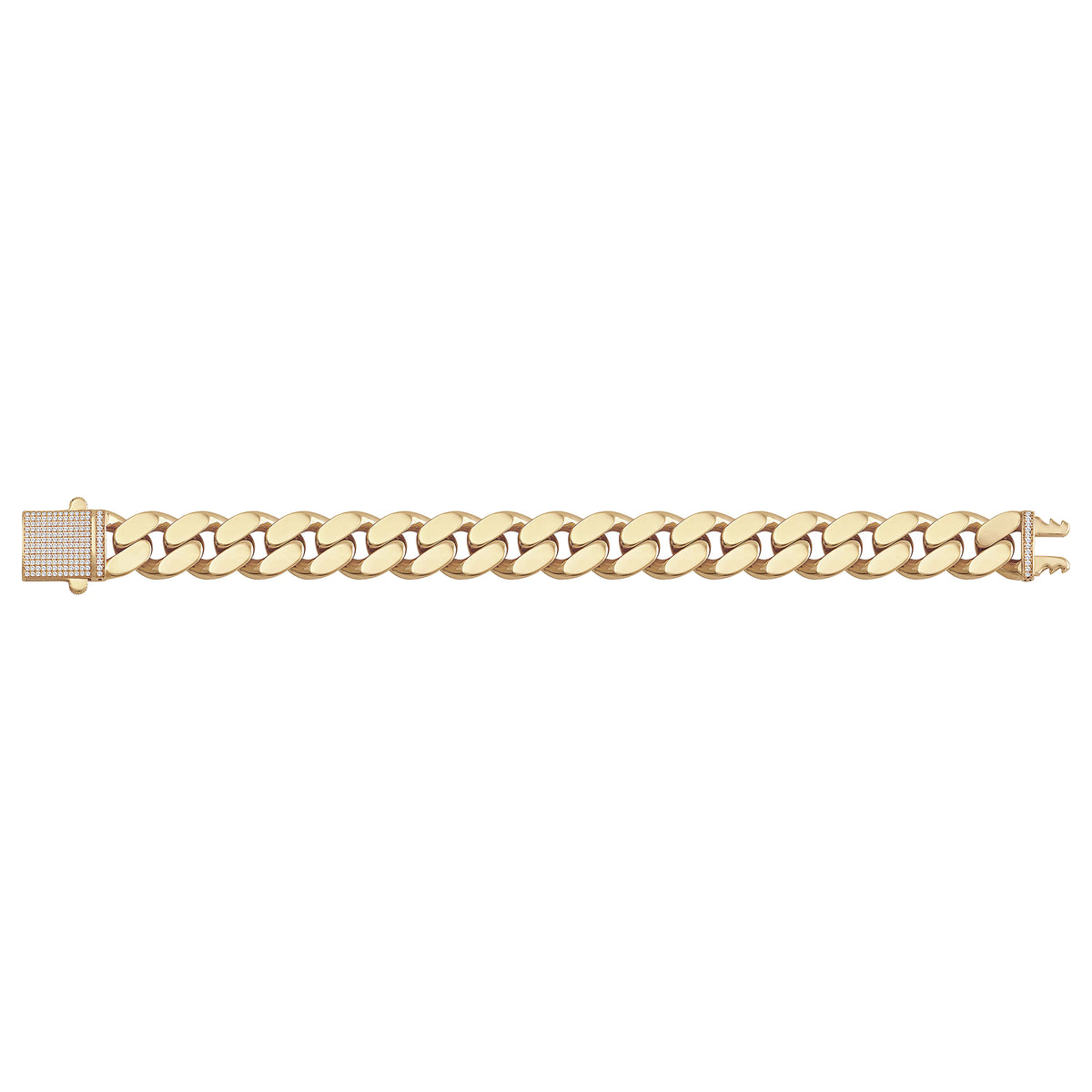 Solid gold curb bracelet, 36.00 g — shown square on a plain background.