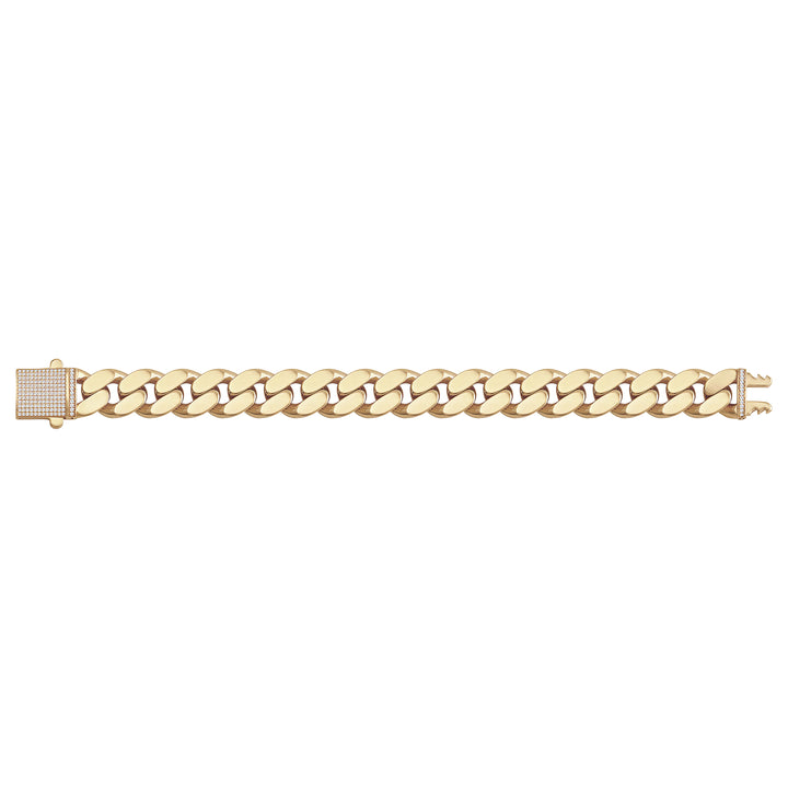 Solid gold curb bracelet, 36.00 g — shown square on a plain background.