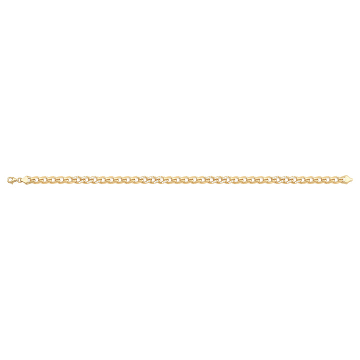 Solid gold curb bracelet, 7.60 g — shown square on a plain background.