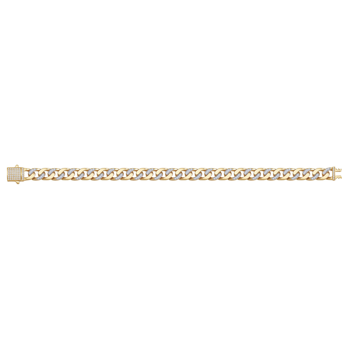 Solid gold curb bracelet, 15.95 g — shown square on a plain background.