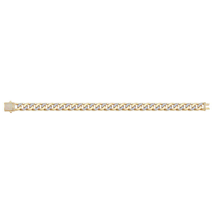 Solid gold curb bracelet, 15.95 g — shown square on a plain background.