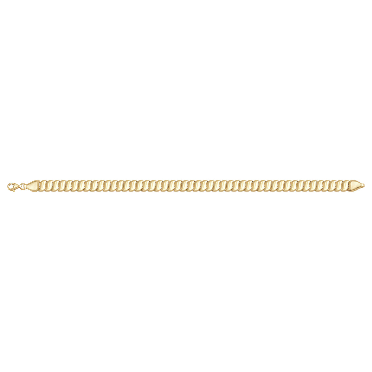 Solid gold braided bracelet, 7.45 g — shown square on a plain background.