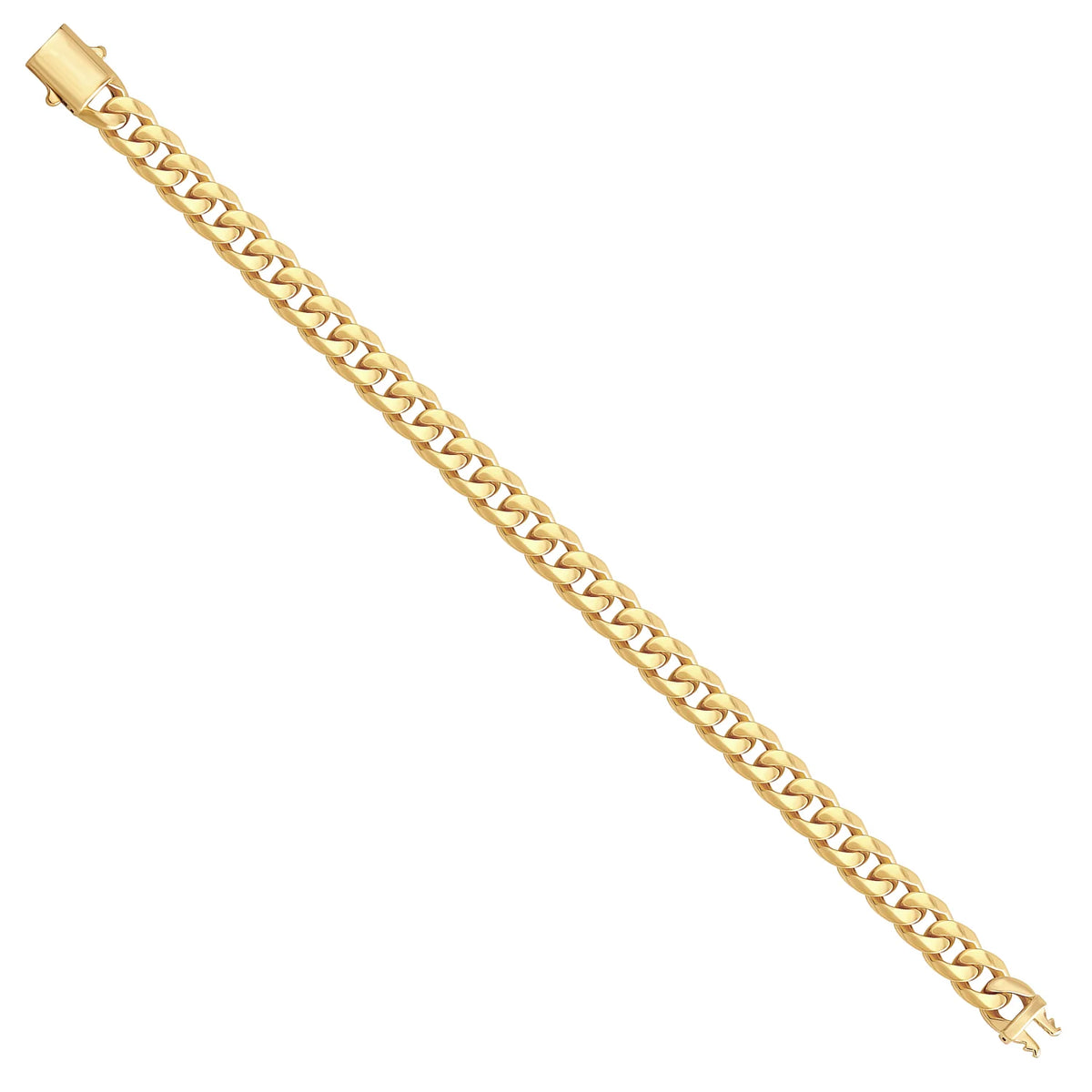 Solid gold curb bracelet, 13.30 g — shown at an angle across the frame.