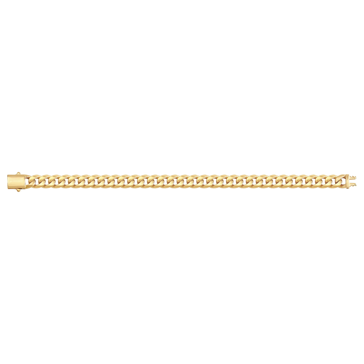 Solid gold curb bracelet, 13.30 g — shown square on a plain background.