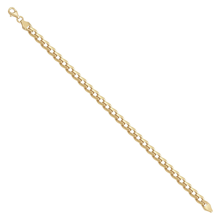 Solid gold curb bracelet, 6.25 g — shown at an angle across the frame.