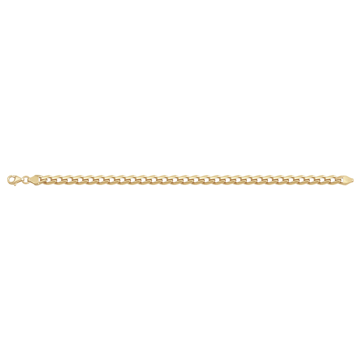 Solid gold curb bracelet, 6.25 g — shown square on a plain background.