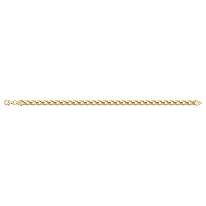 Solid gold curb bracelet, 6.25 g — shown square on a plain background.