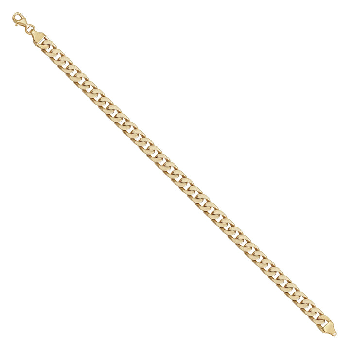 Solid gold curb bracelet, 8.90 g — shown at an angle across the frame.