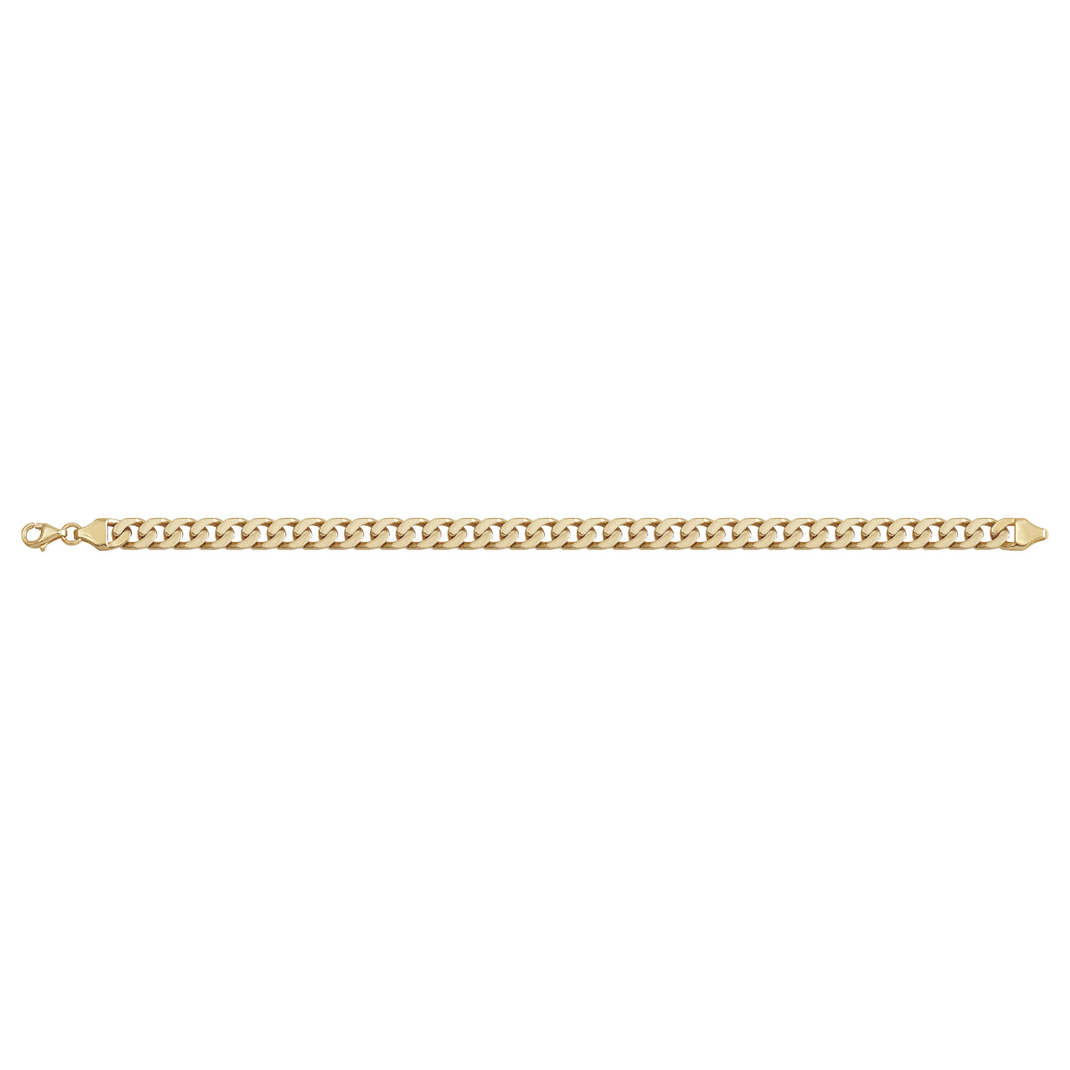 Solid gold curb bracelet, 8.90 g — shown square on a plain background.
