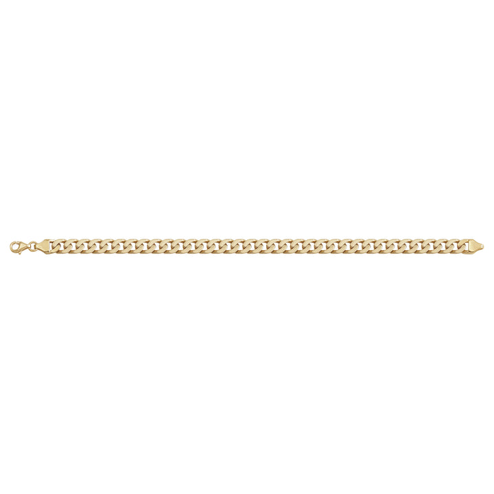 Solid gold curb bracelet, 8.90 g — shown square on a plain background.