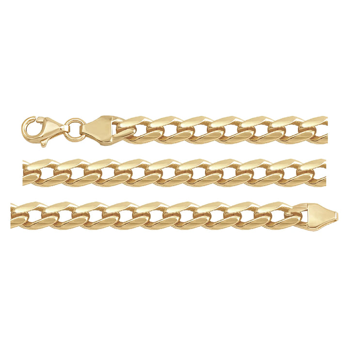 Solid gold brick link bracelet, 8.20 g — shown in three rows across the frame.