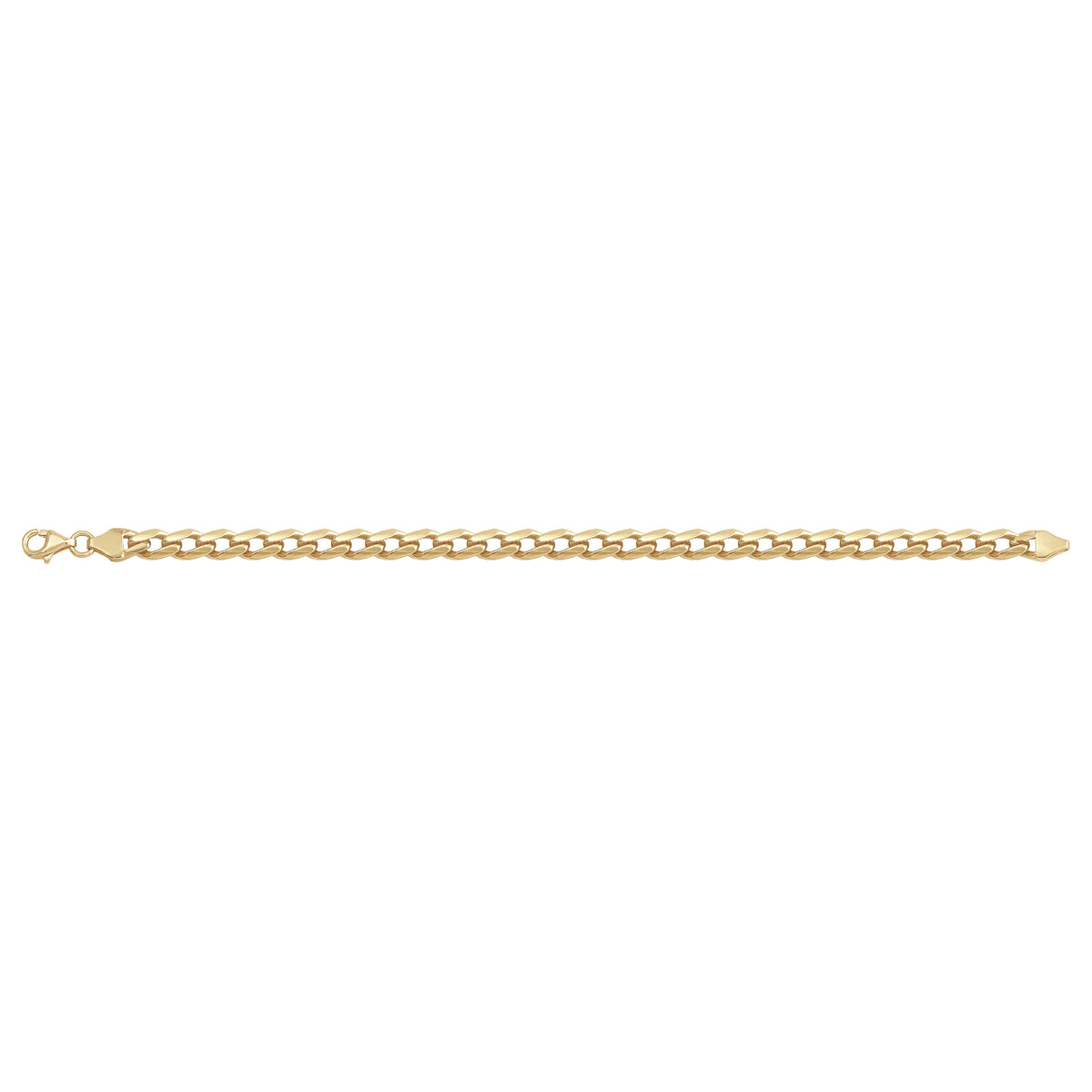 Solid gold brick link bracelet, 8.20 g — shown square on a plain background.