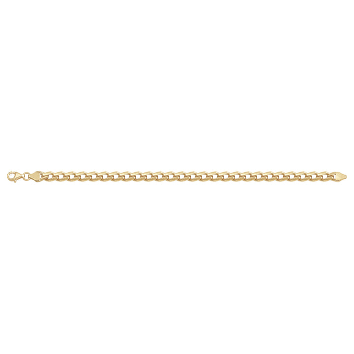 Solid gold brick link bracelet, 8.20 g — shown square on a plain background.