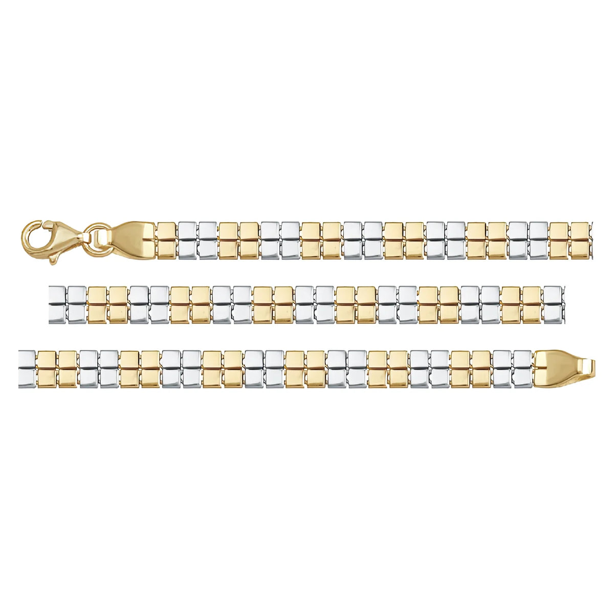 Solid gold bead bracelet, 4.70 g — shown in three rows across the frame.