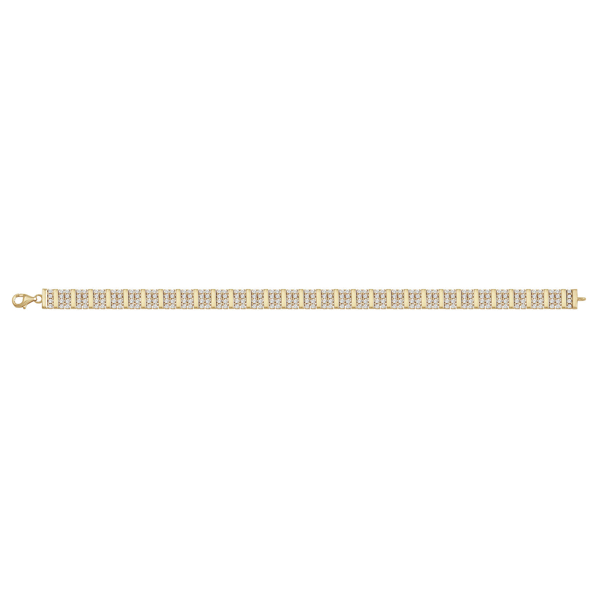 Solid gold brick link bracelet, 12.20 g — shown square on a plain background.