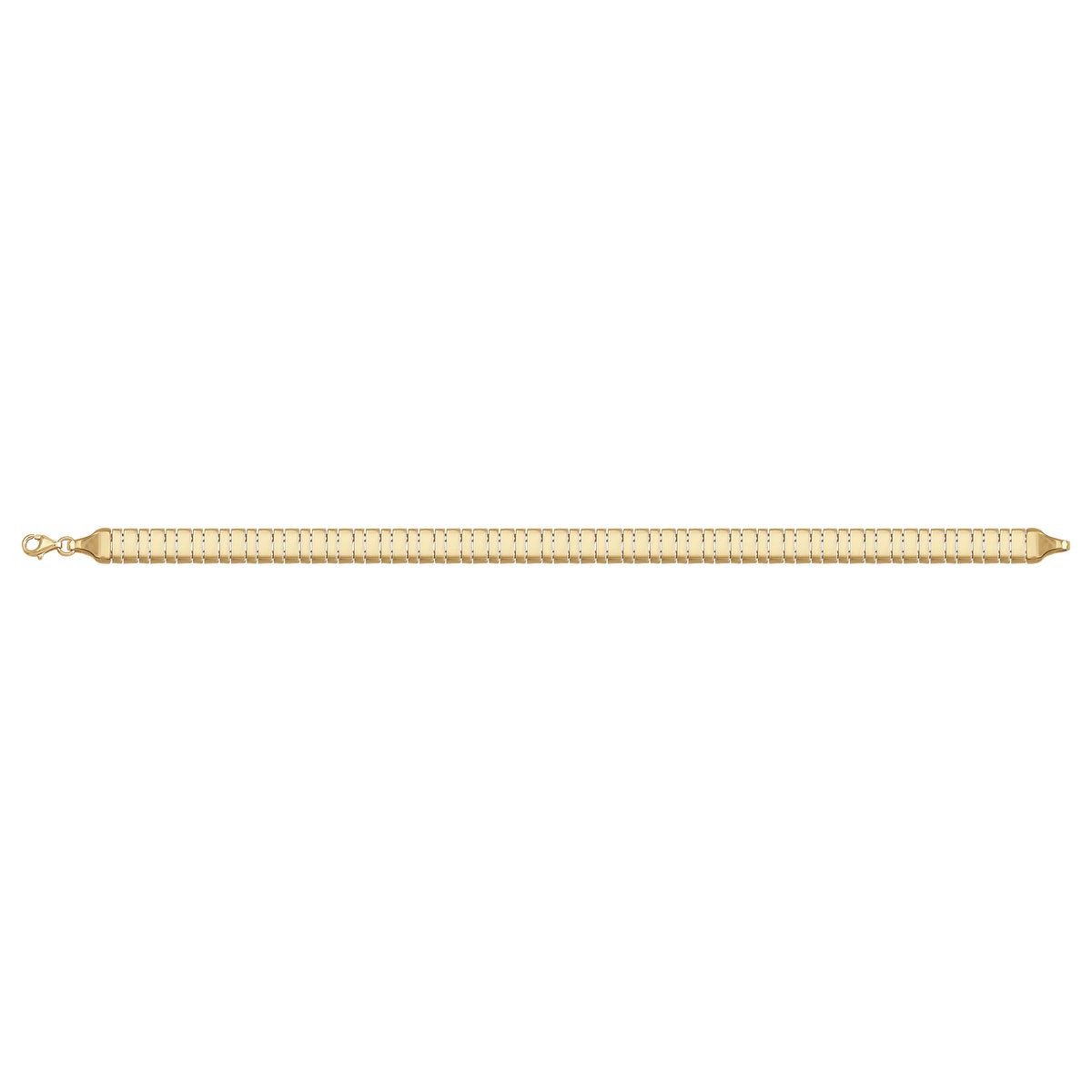 Solid gold bar link bracelet, 11.25 g — shown square on a plain background.