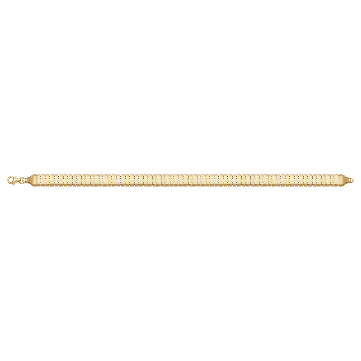 Solid gold bar link bracelet, 11.25 g — shown square on a plain background.