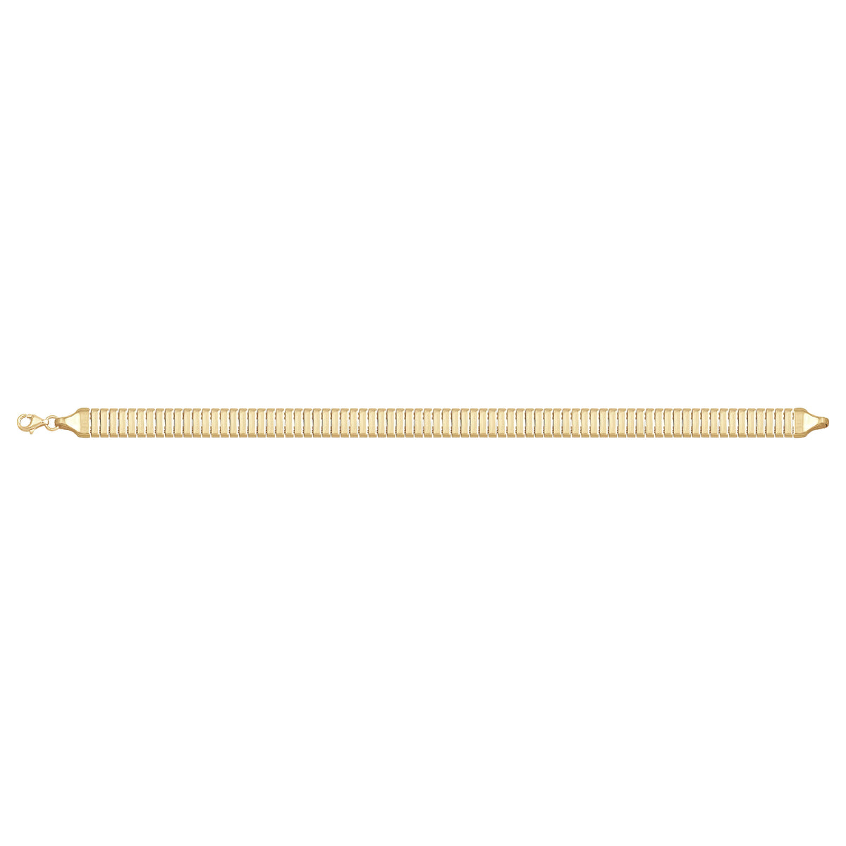 Solid gold bar link bracelet, 12.00 g — shown square on a plain background.