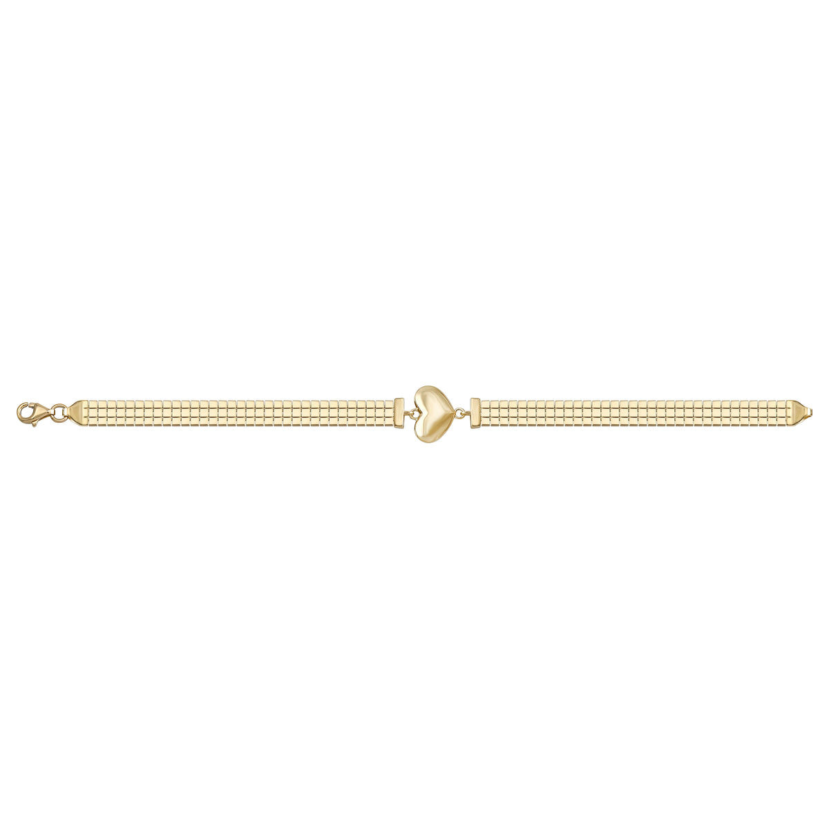 Solid gold bar link bracelet, 6.15 g — shown square on a plain background.