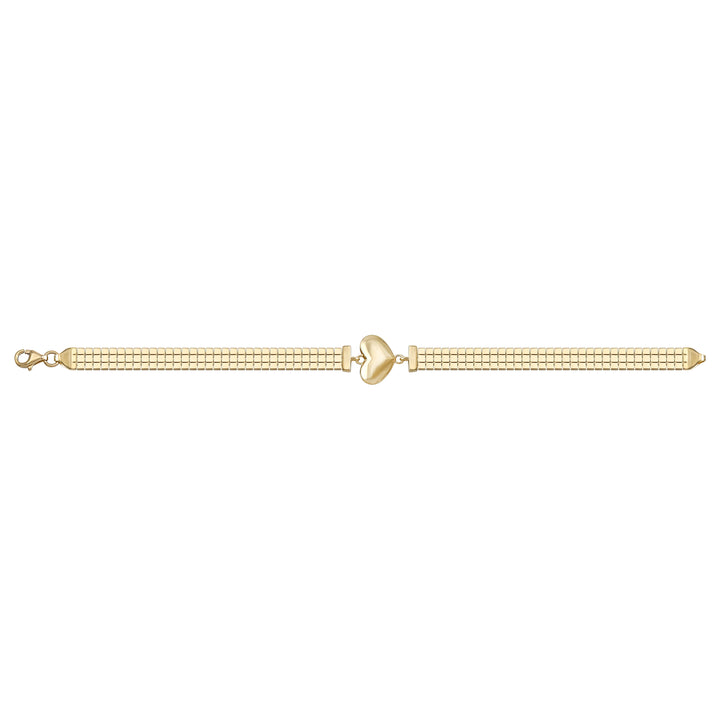 Solid gold bar link bracelet, 6.15 g — shown square on a plain background.
