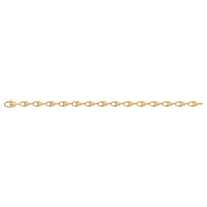 Solid gold mariner bracelet, 10.70 g — shown square on a plain background.