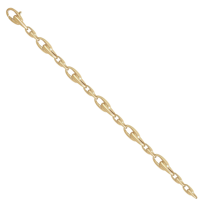 Solid gold mariner bracelet, 13.20 g — shown at an angle across the frame.