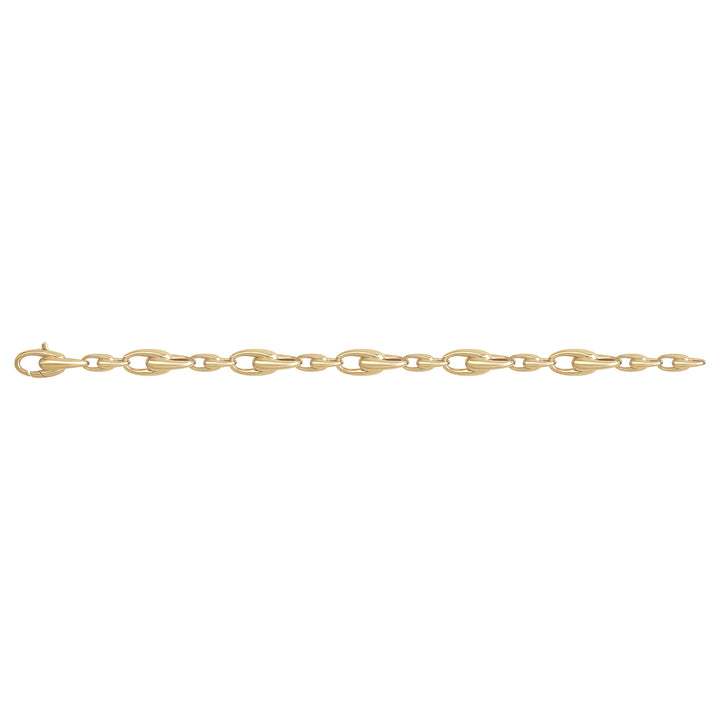 Solid gold mariner bracelet, 13.20 g — shown square on a plain background.