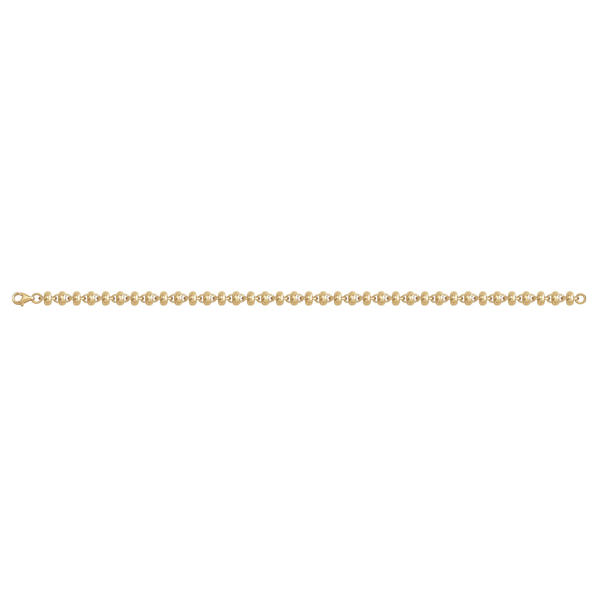 Solid gold fancy link bracelet, 6.25 g — shown square on a plain background.