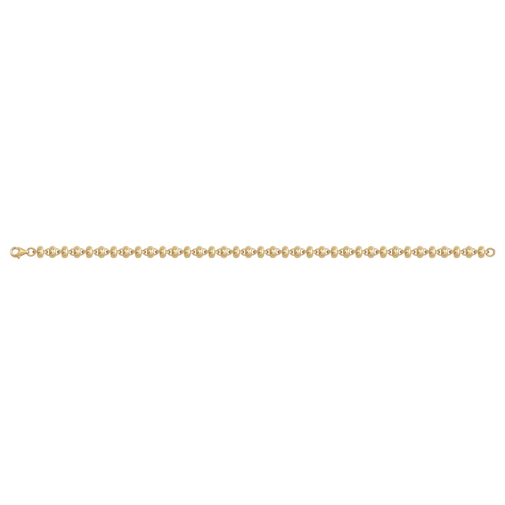 Solid gold fancy link bracelet, 6.25 g — shown square on a plain background.