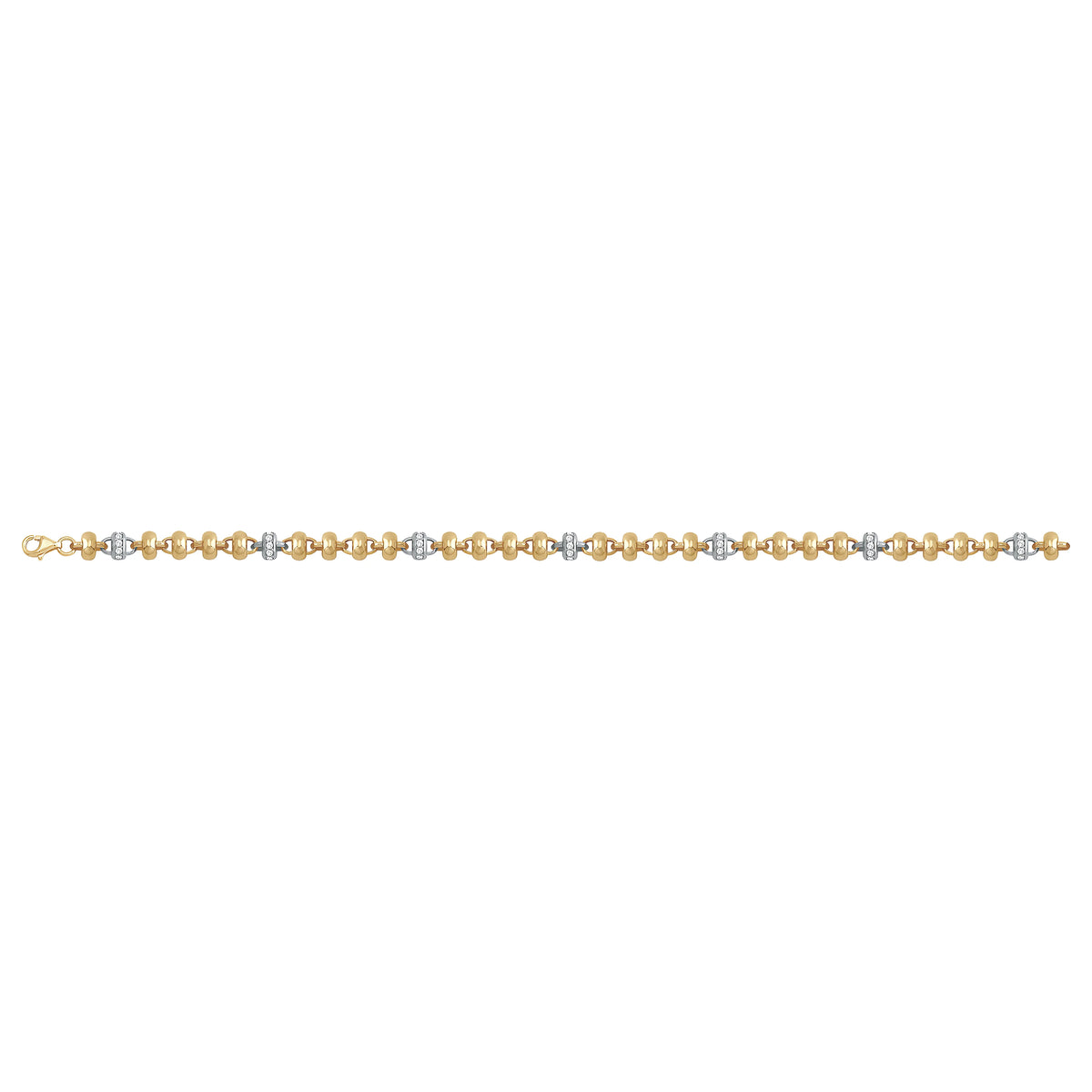 Solid gold fancy link bracelet, 6.50 g — shown square on a plain background.