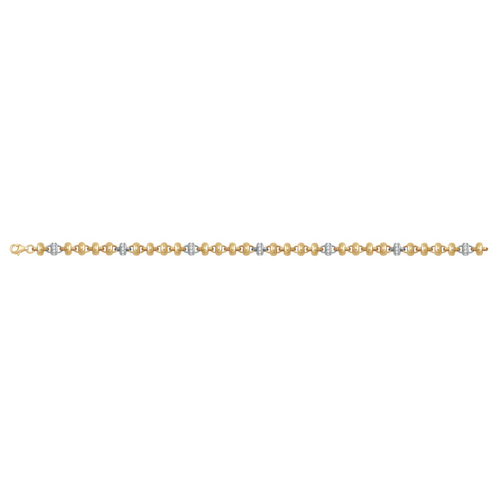 Solid gold fancy link bracelet, 6.50 g — shown square on a plain background.
