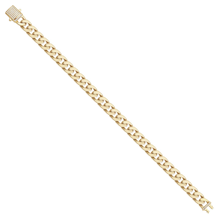 Solid gold curb bracelet, 14.85 g — shown at an angle across the frame.