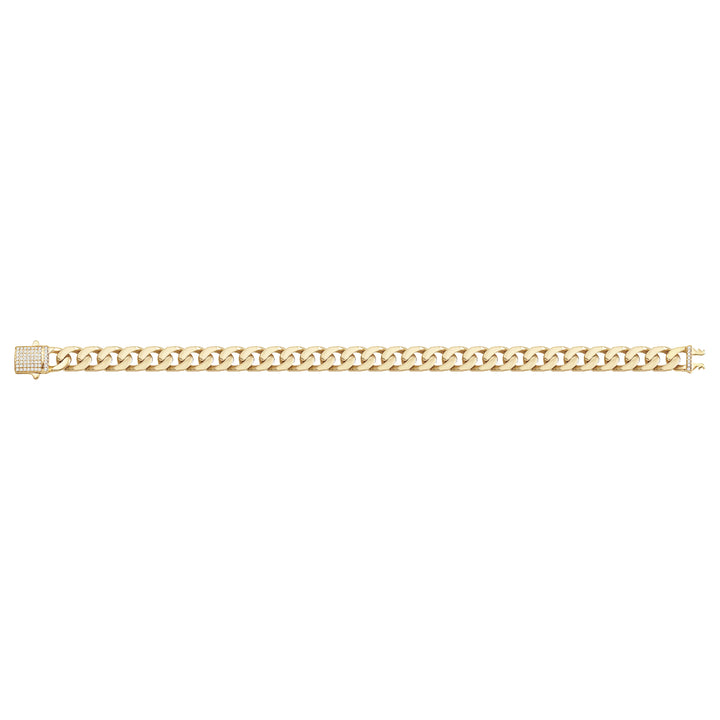 Solid gold curb bracelet, 14.85 g — shown square on a plain background.
