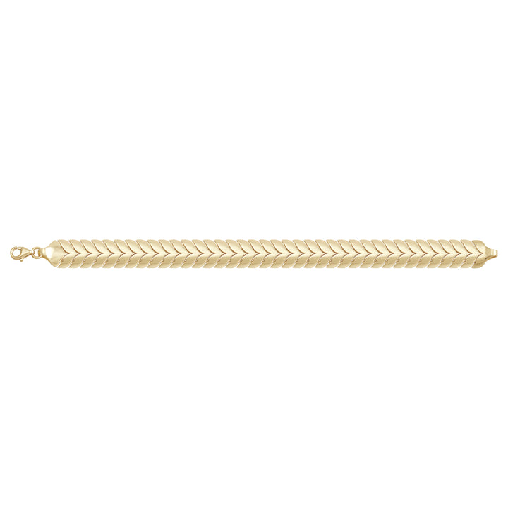 Solid gold braided bracelet, 13.80 g — shown square on a plain background.