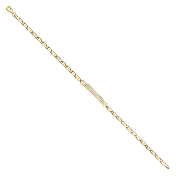 Solid gold id bracelet, 6.95 g — shown at an angle across the frame.