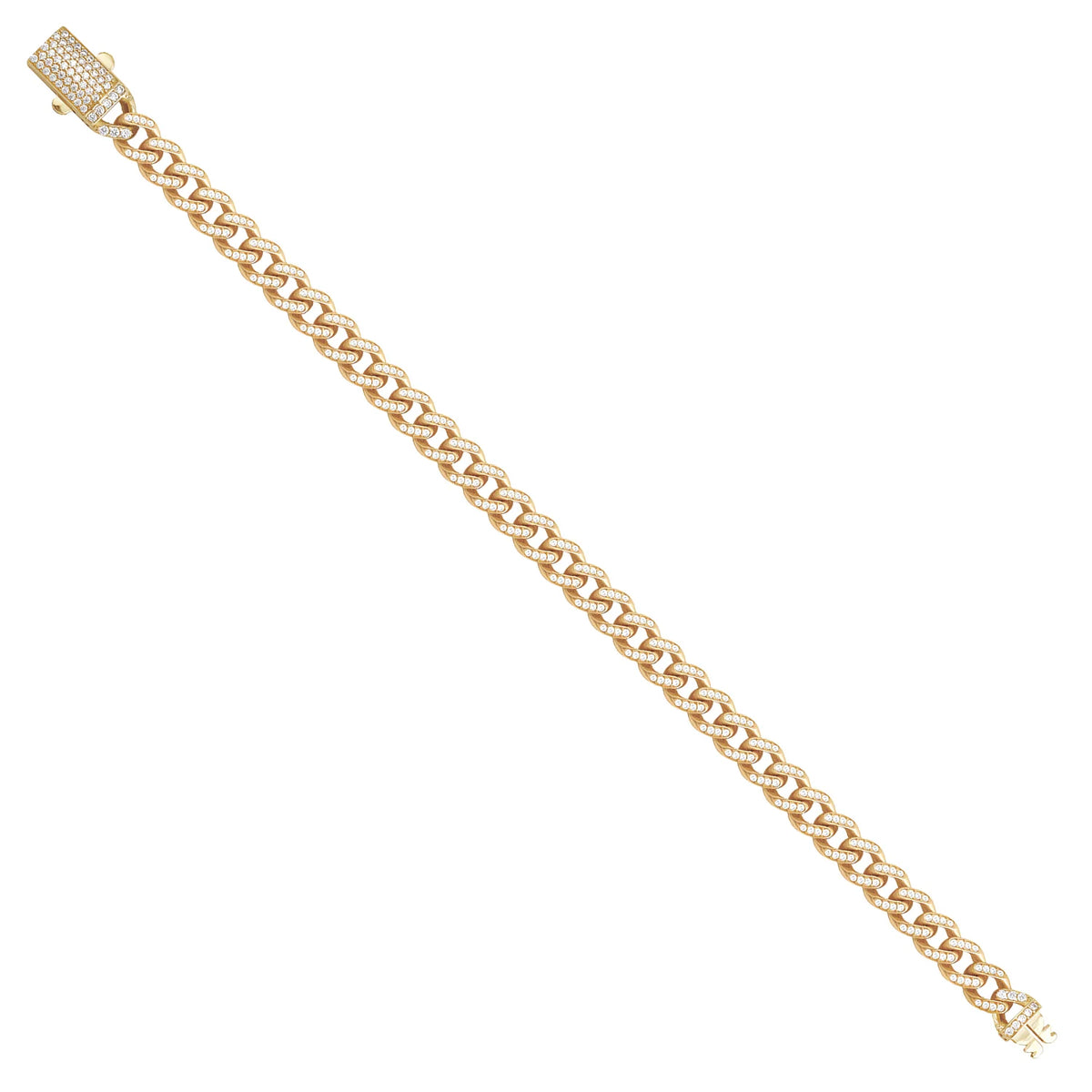 Solid gold curb bracelet, 10.95 g — shown at an angle across the frame.