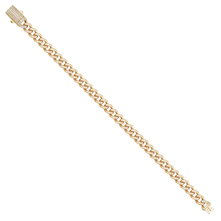 Solid gold curb bracelet, 10.95 g — shown at an angle across the frame.
