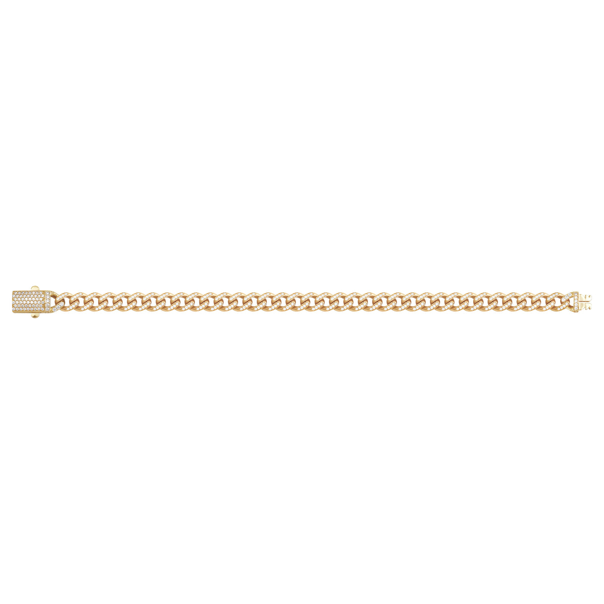 Solid gold curb bracelet, 10.95 g — shown square on a plain background.