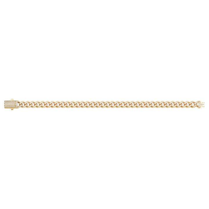 Solid gold curb bracelet, 10.95 g — shown square on a plain background.