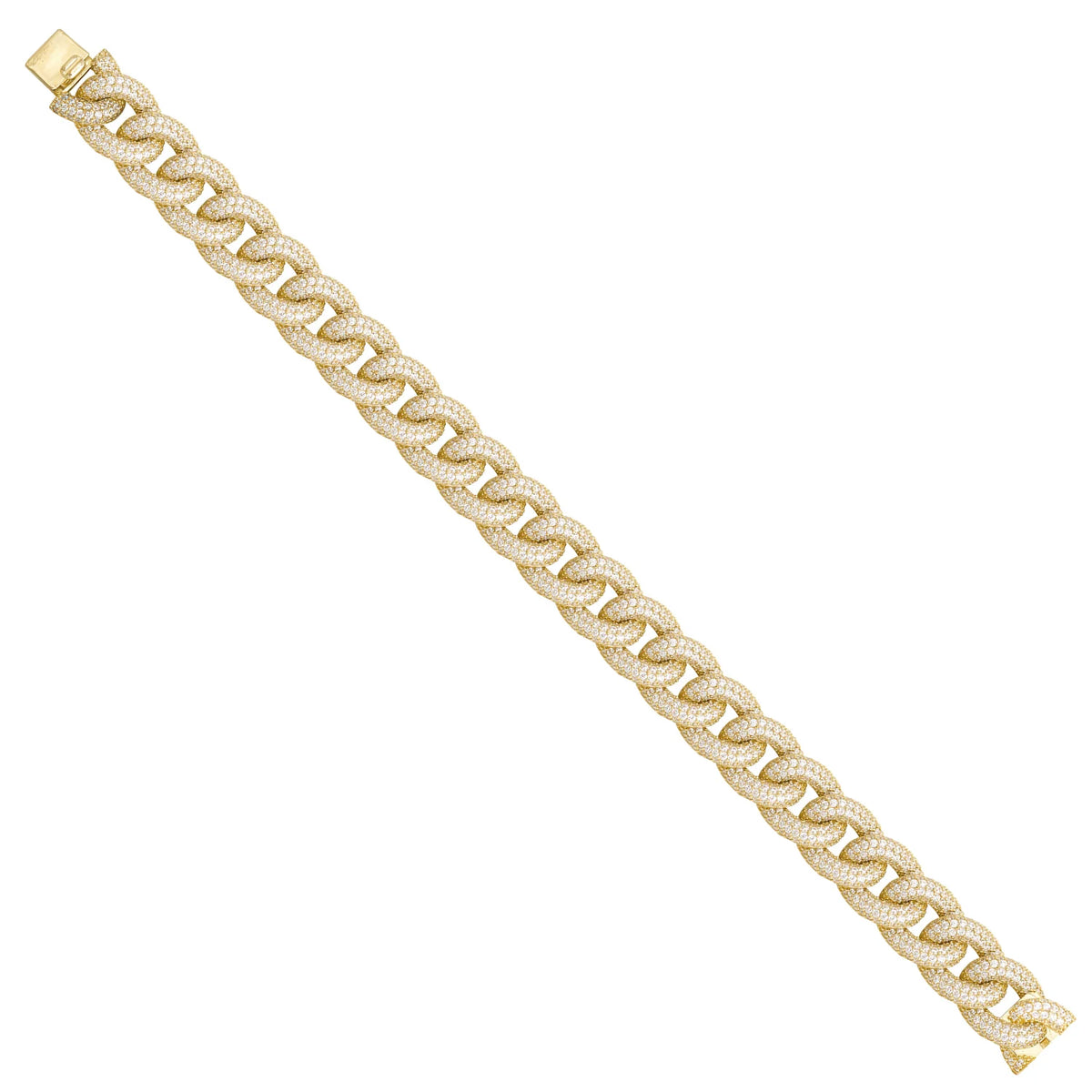 Solid gold curb bracelet, 27.45 g — shown at an angle across the frame.