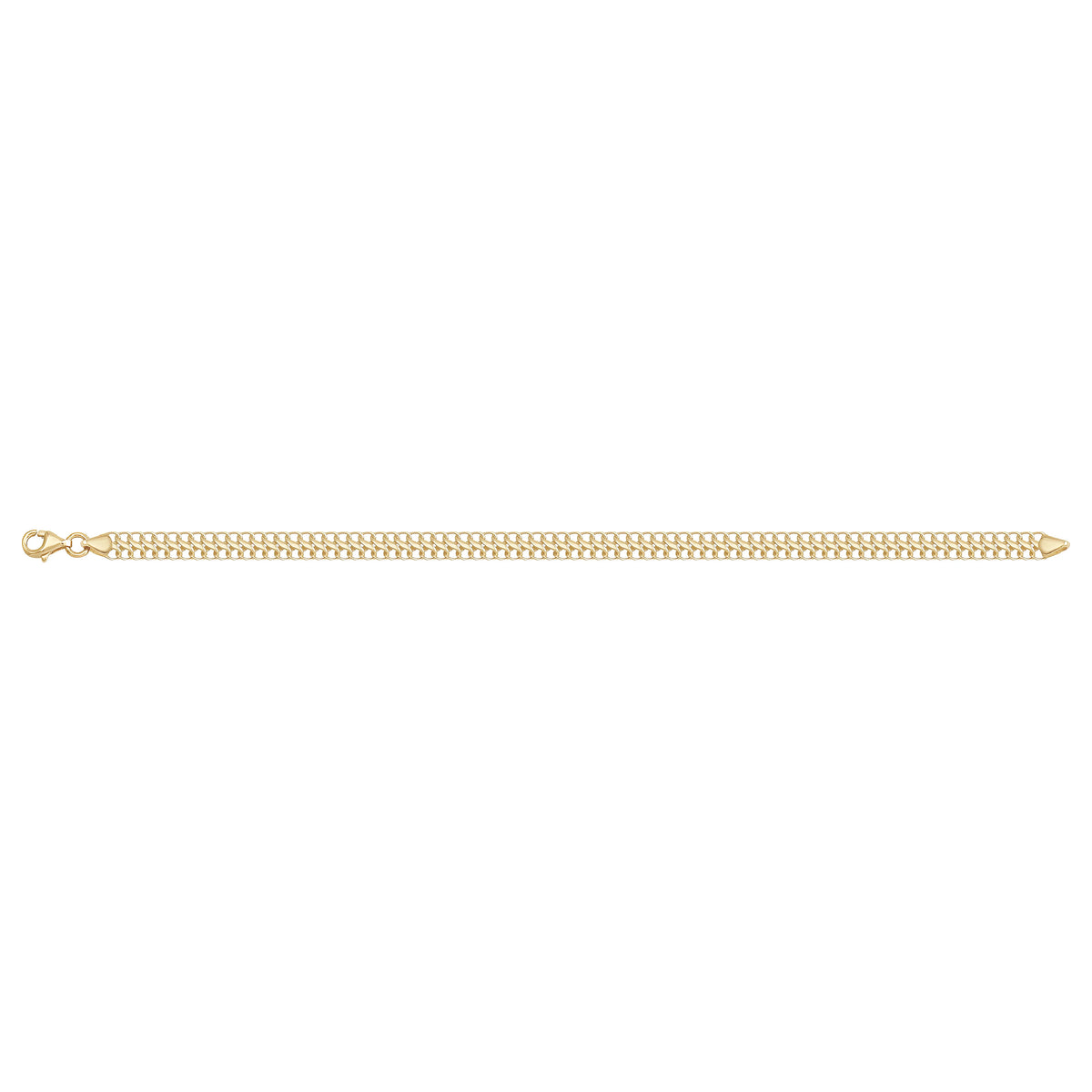 Solid gold curb bracelet, 3.50 g — shown square on a plain background.